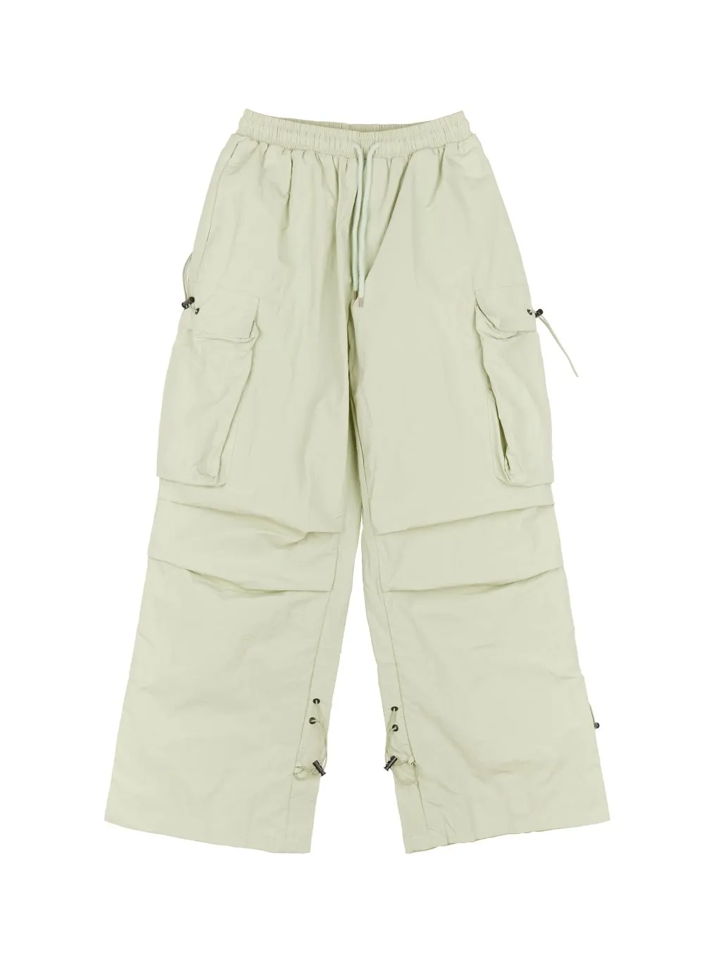Shirred Cargo Windbreaker Pants IM525