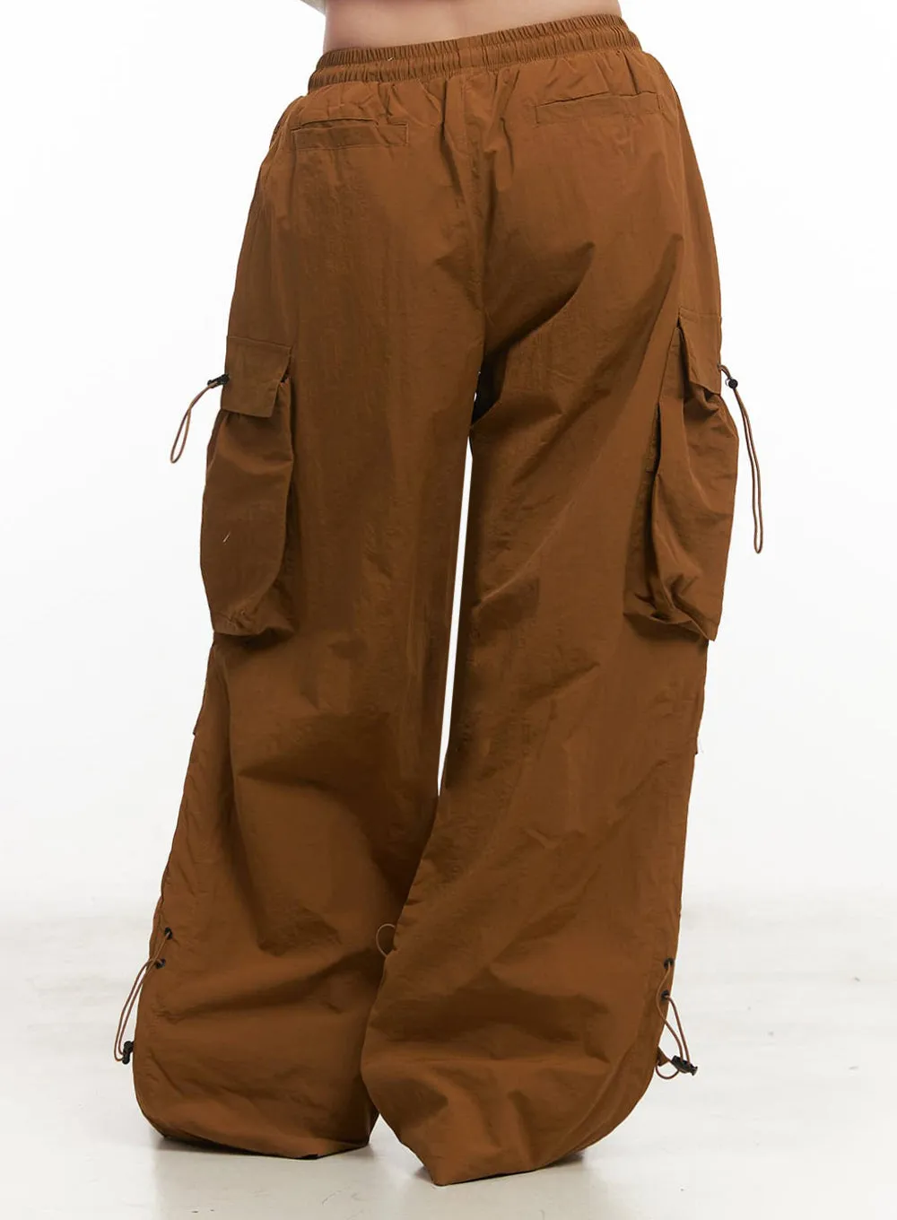 Shirred Cargo Windbreaker Pants IM525