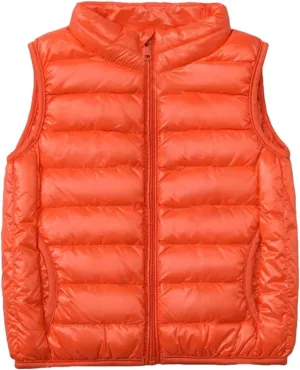 SK Studio Boys Girls' Light Weight Down Vest, Kids Lightweight Sleeveless Jacket, Boys Girls Puffer Down Vest