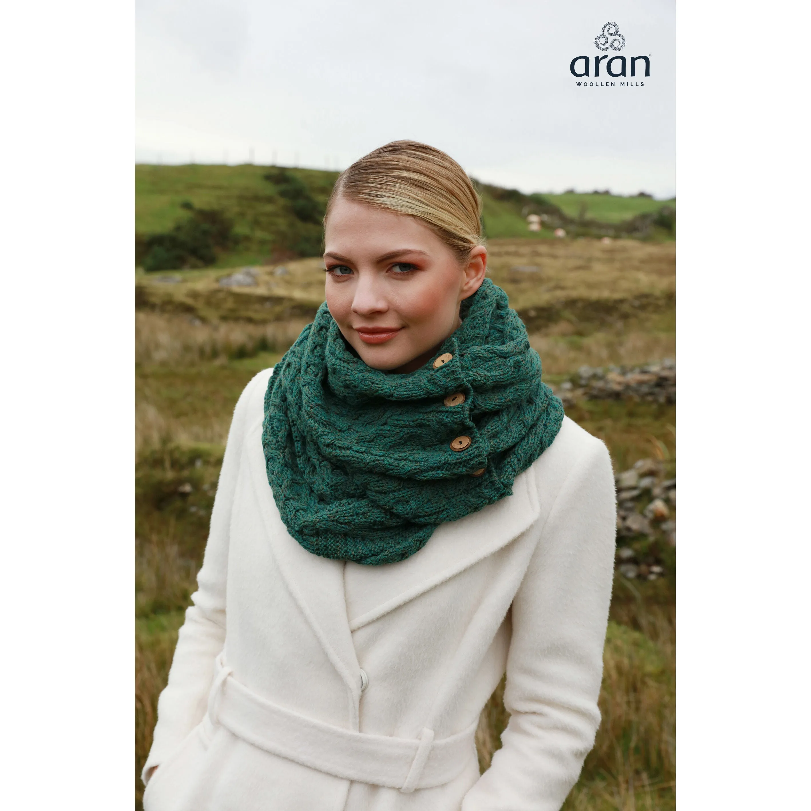 Snood Scarf with Buttons