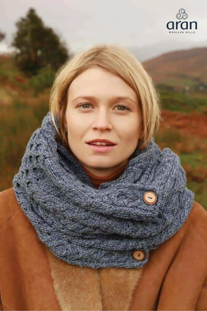 Snood Scarf with Buttons