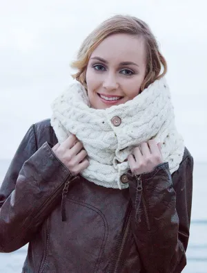 Snood Scarf with Buttons