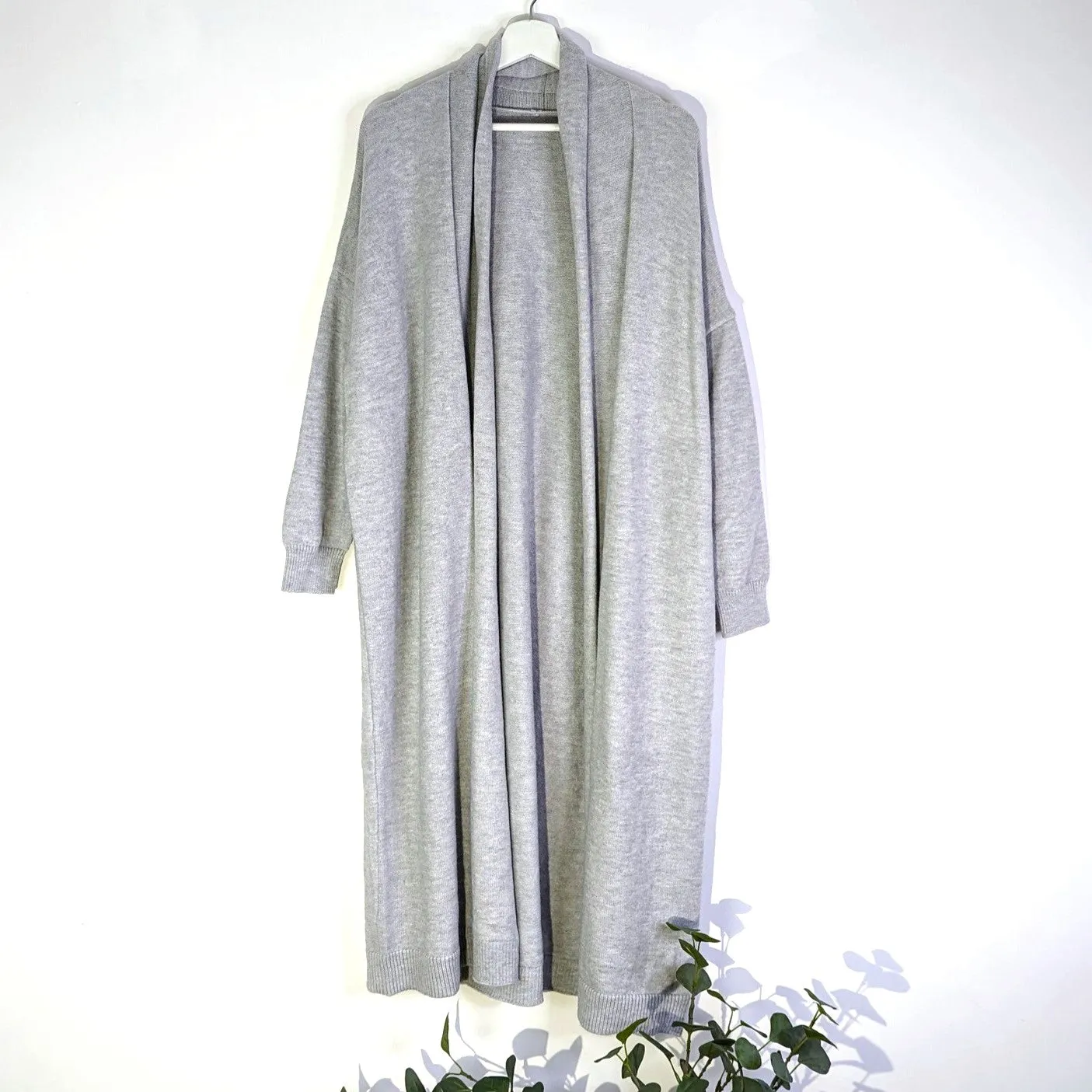 Substantial long length mohair mix cardigan (L-XL)