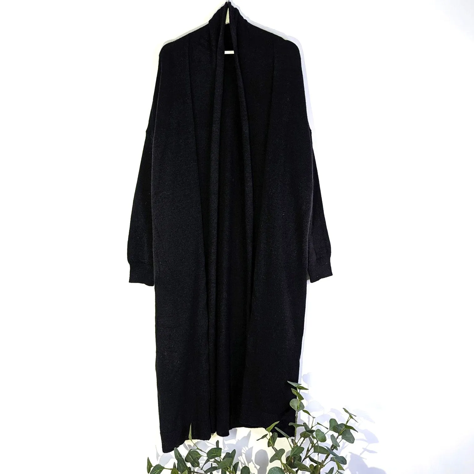 Substantial long length mohair mix cardigan (L-XL)