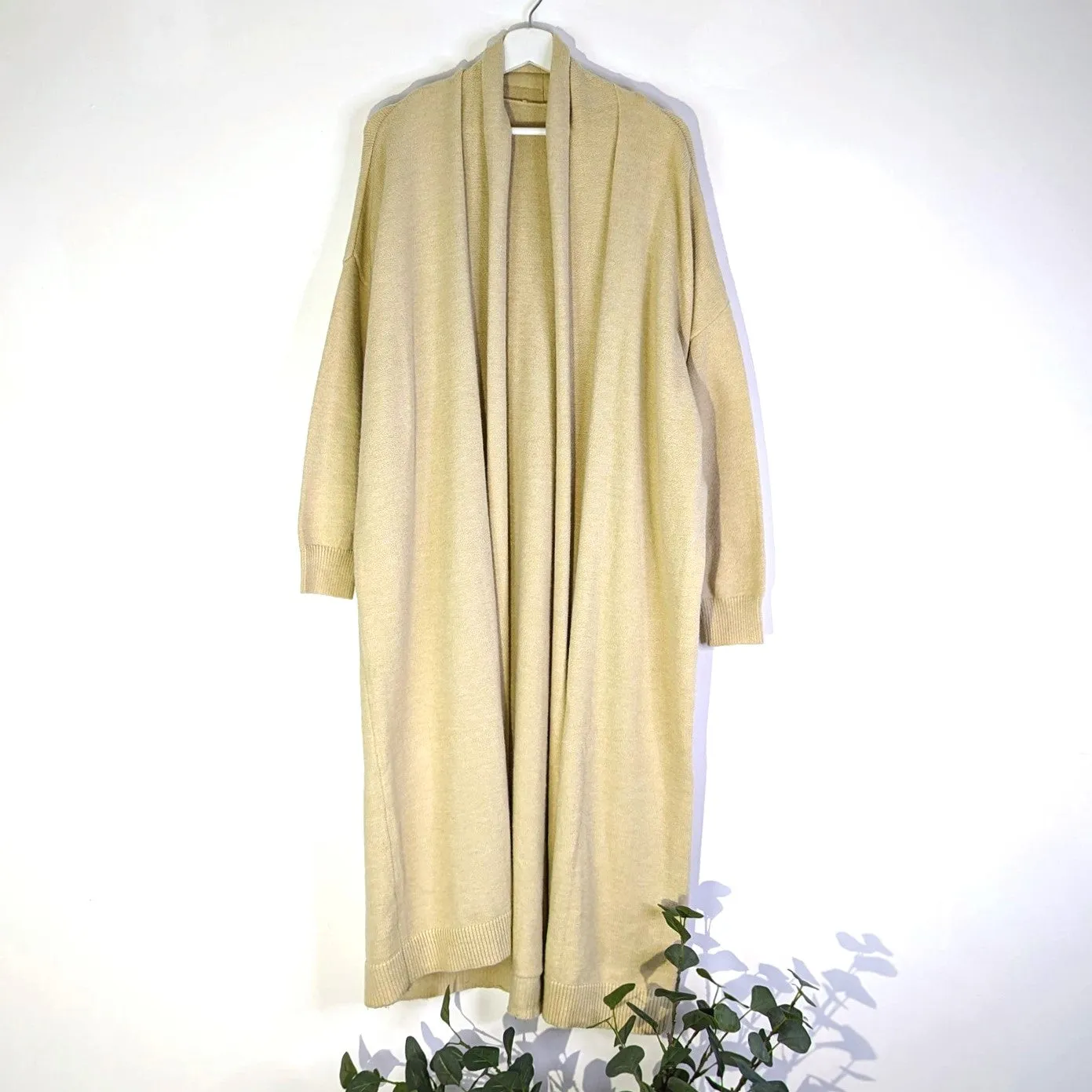 Substantial long length mohair mix cardigan (L-XL)