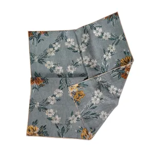 Tapis Noir Small Classical Blue Flower Scarf