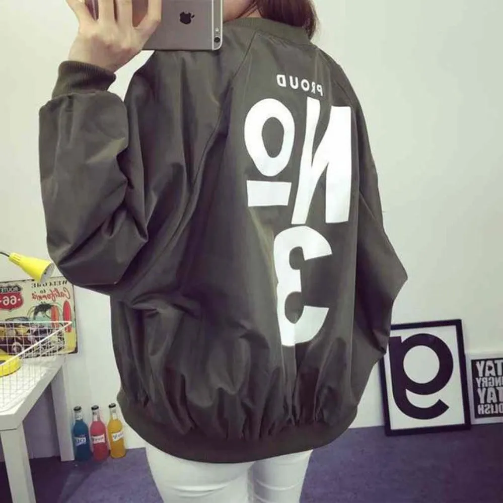 Thin Windbreaker Outwear Bomber Baseball  Jacket