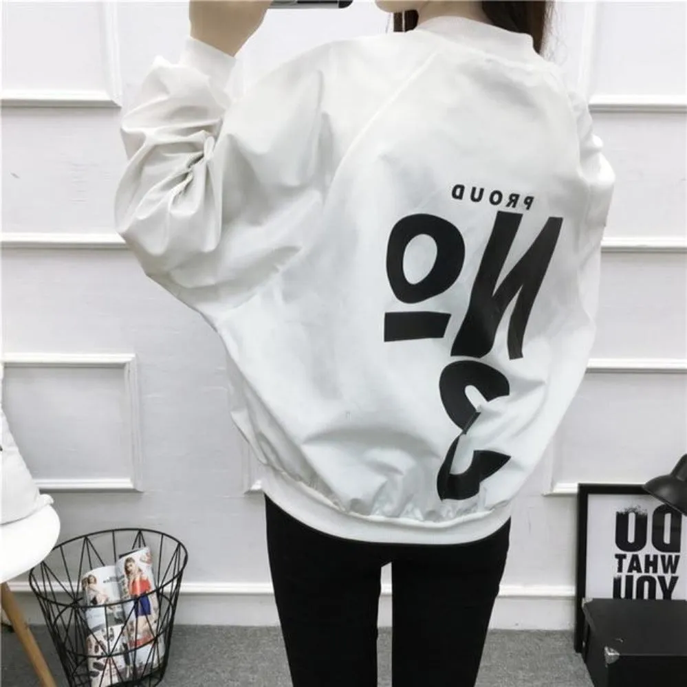 Thin Windbreaker Outwear Bomber Baseball  Jacket