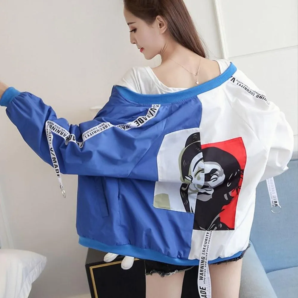 Thin Windbreaker Outwear Bomber Baseball  Jacket