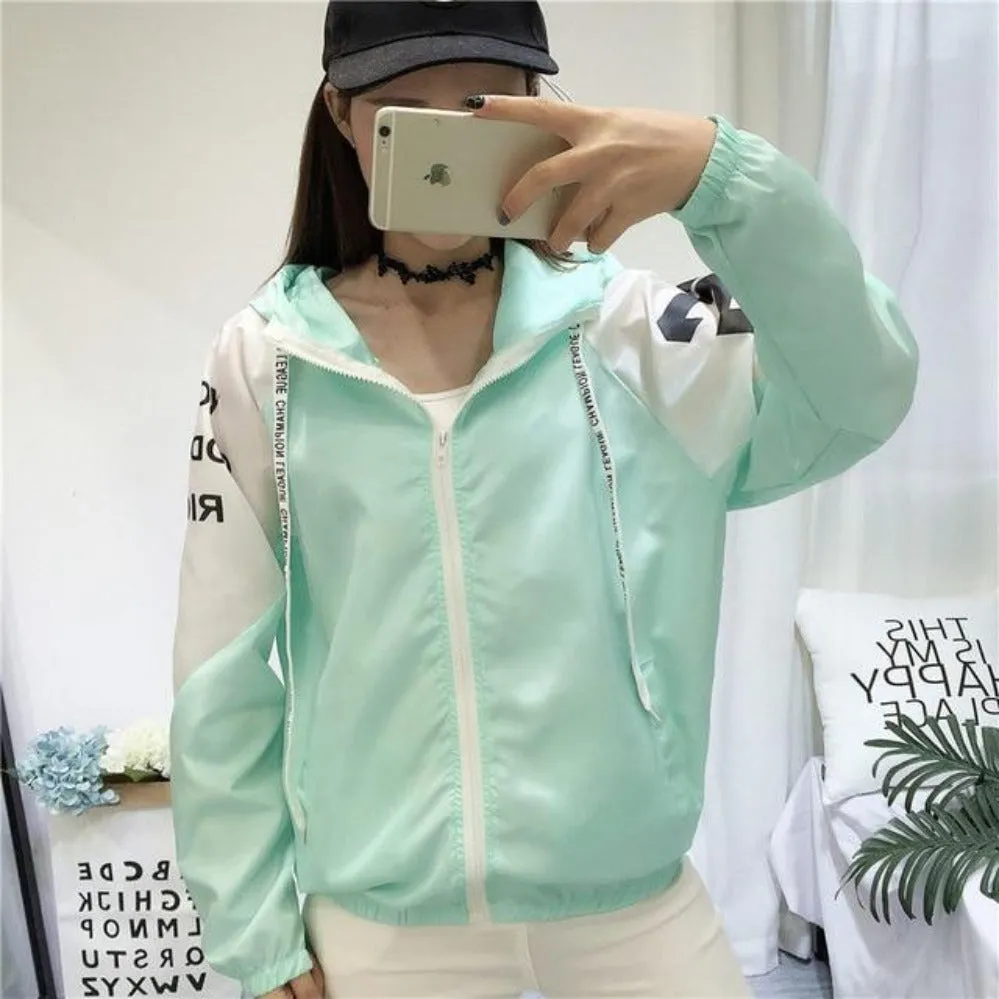 Thin Windbreaker Outwear Bomber Baseball  Jacket