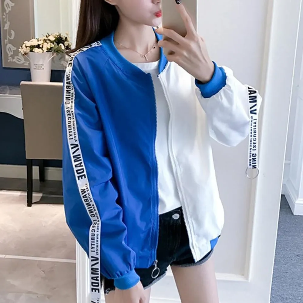 Thin Windbreaker Outwear Bomber Baseball  Jacket