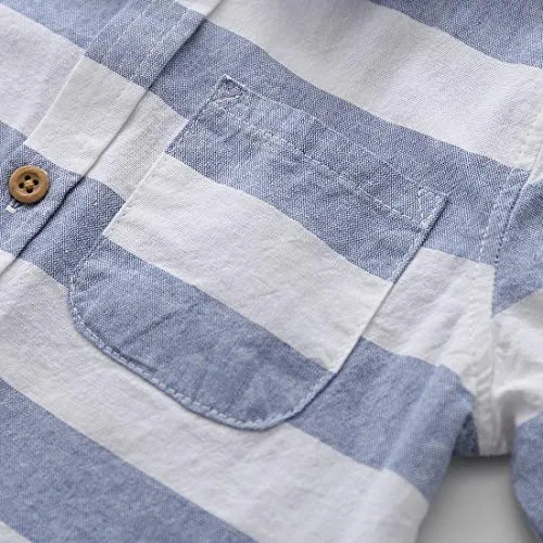 Toddler Boy Long Sleeve Navy/White Stripes Shirt