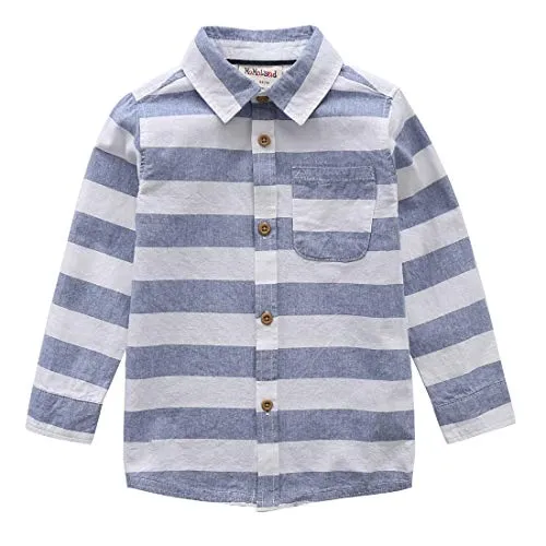 Toddler Boy Long Sleeve Navy/White Stripes Shirt