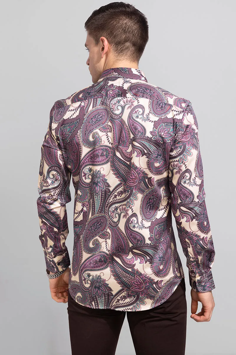 Turkish Paisley Beige Shirt