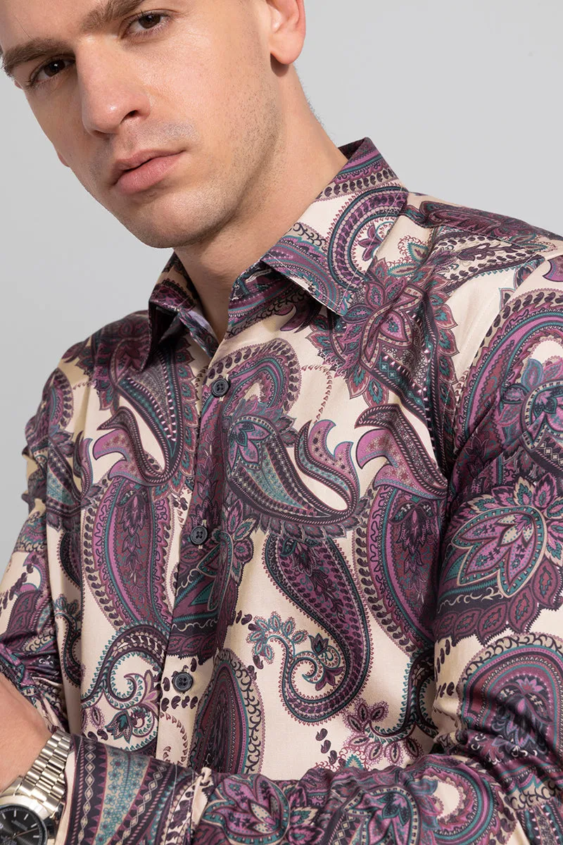 Turkish Paisley Beige Shirt