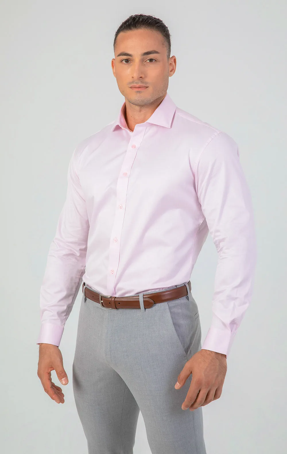 VFIT5 Long Sleeve Cotton Shirts : Pink