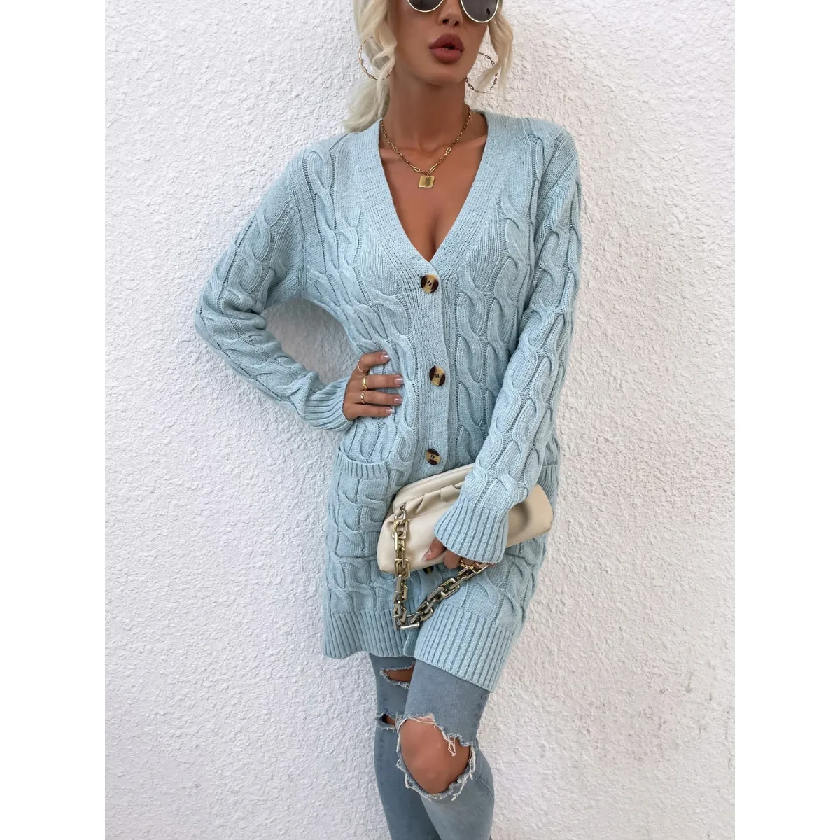 Winter Knitted Long Cardigan