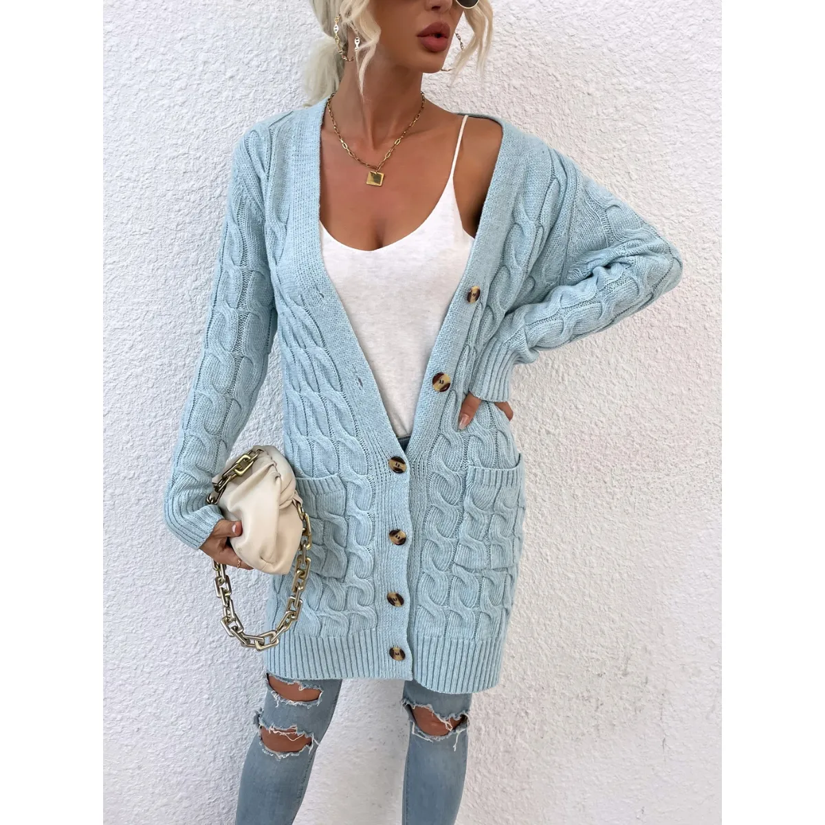 Winter Knitted Long Cardigan