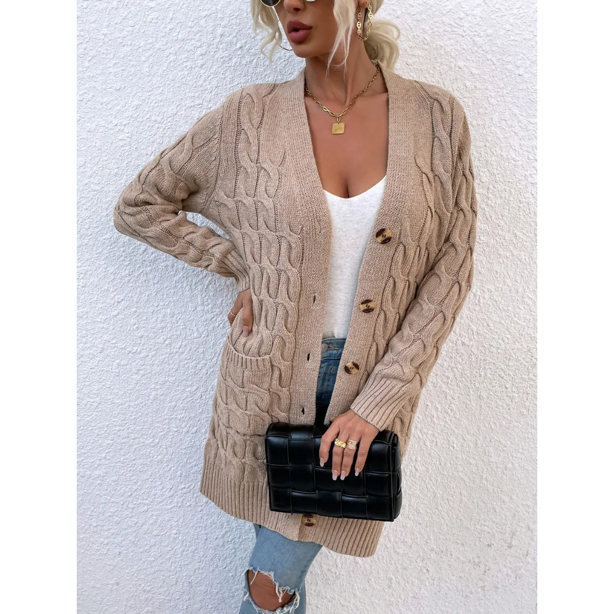 Winter Knitted Long Cardigan