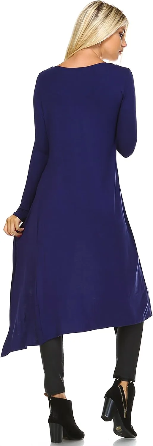 Women Cardigans Casual Essential Long Maxi Extra Duster Open Front Long Sleeve Lightweight with Pockets Cardigan