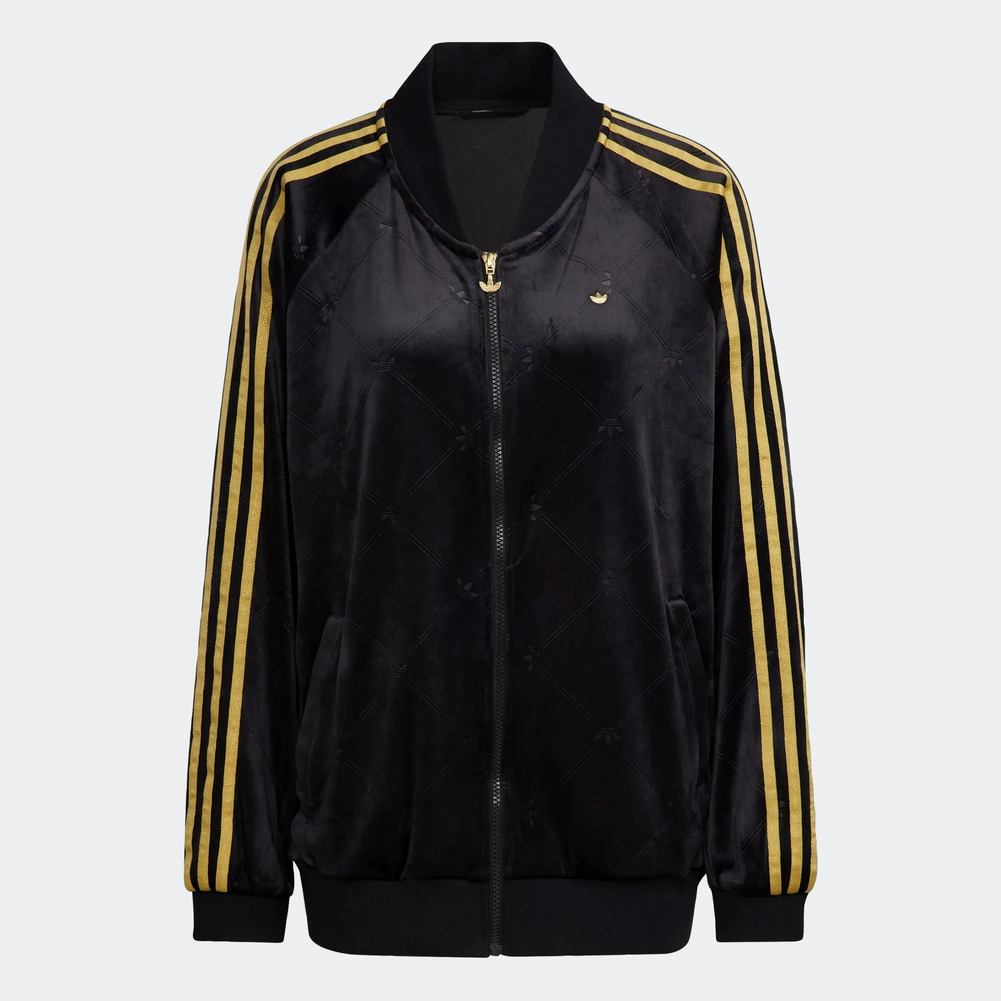 Women’s adidas Originals Velvet Monogram Track Jacket Black