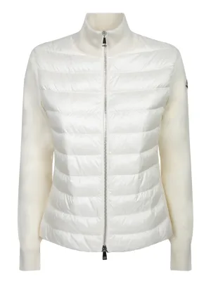 Zip-Up Cardigan in White